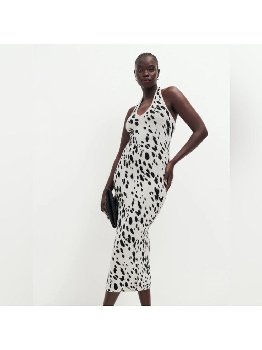 NWT Reformation Parry Cotton Knit Halter Dress size Large
